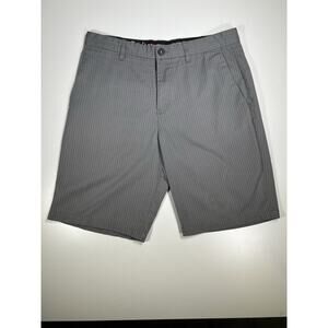 Volcom Shorts Men’s 34 Gray w/ Black Pin Stripes